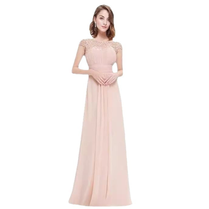Damen Elegantes Maxikleid mit Spitzenoberteil und fließendem Rock
