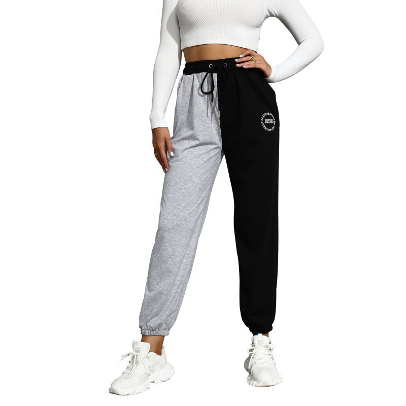 Damen Lässige Trackpant mit hohem Gummibund, Tunnelzug, Seitentaschen und elastischen Bündchen Shop Nory