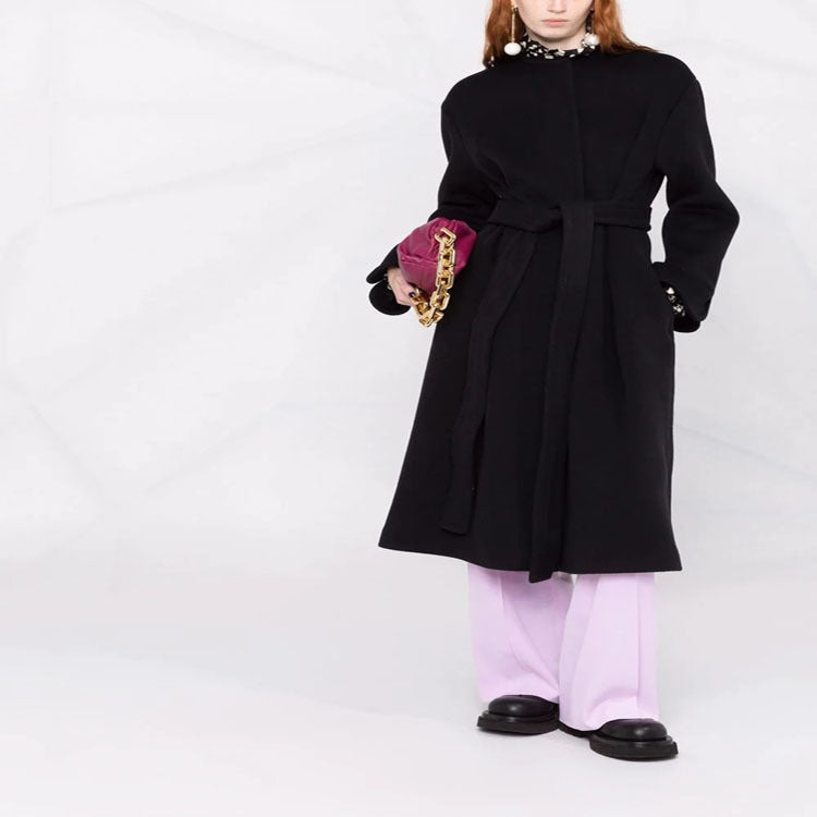 Damen Wollmix-Mantel im Kimono-Schnitt mit Bindegürtel und verdeckter Knopfleiste Shop Nory