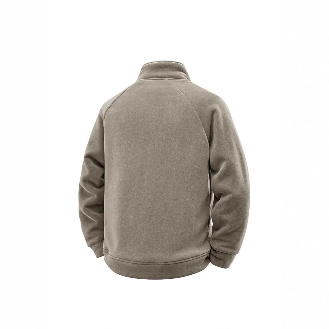 Herren Fleece-Thermojacke mit doppellagigem Teddy-Innenfutter und hohem Stehkragen Shop Nory