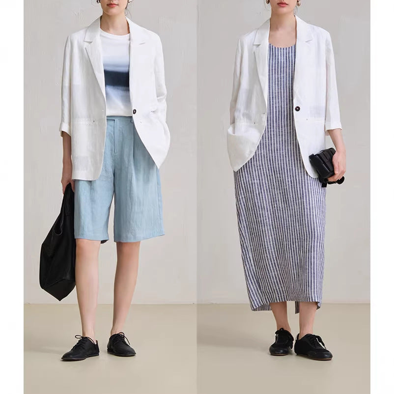 Damen Bequeme und elegante Leinenhose Shop Nory