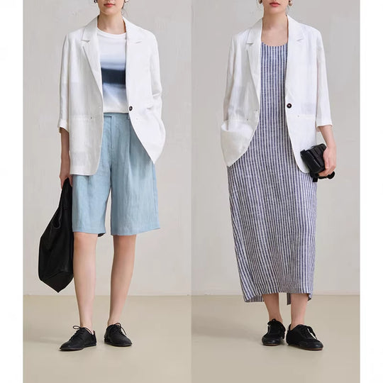 Damen Bequeme und elegante Leinenhose Shop Nory
