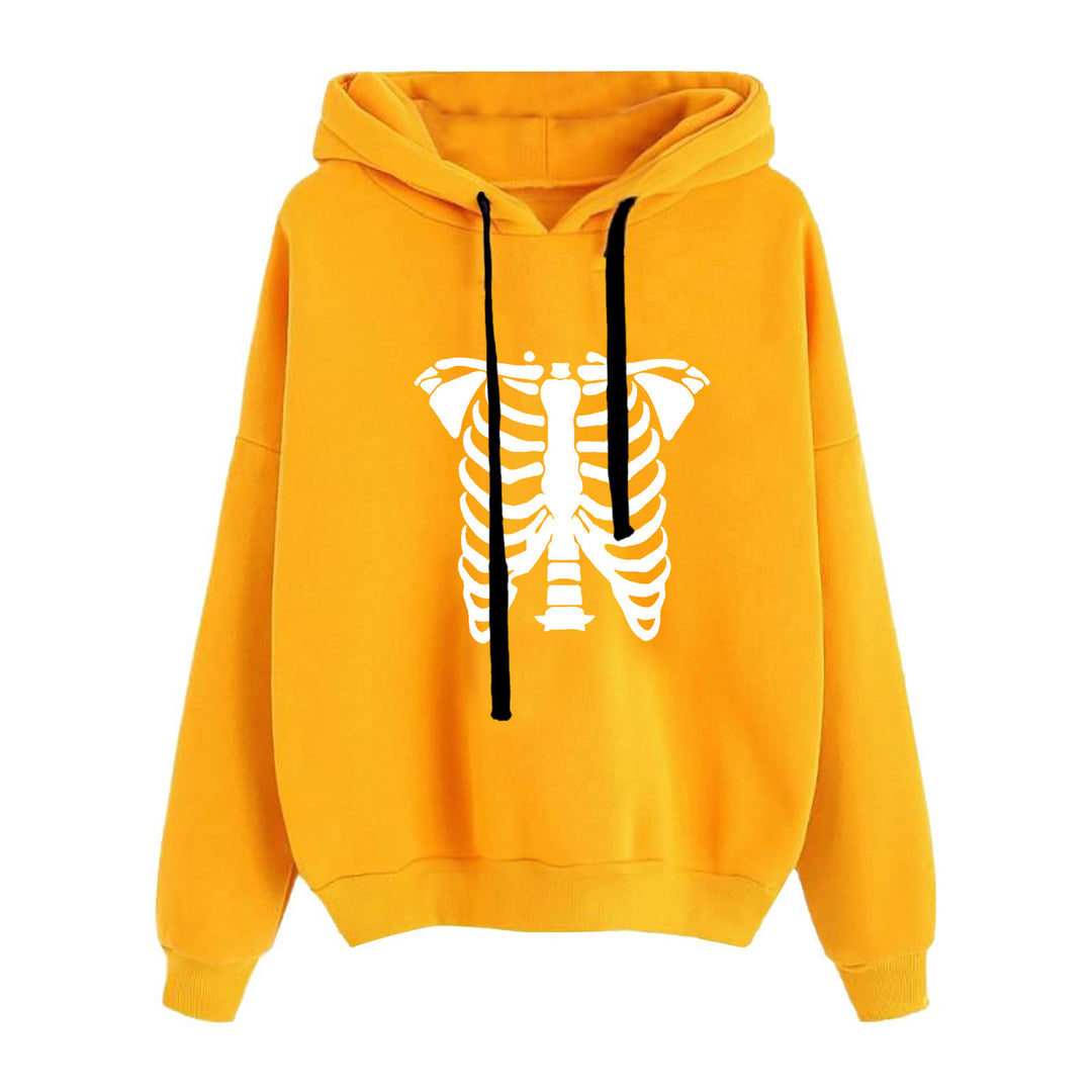 Damen nan lässiger Oversize Kapuzenpullover mit Herz‑und‑Pfotenprint, Kordelzug und gerippten Bündchen Shop Nory