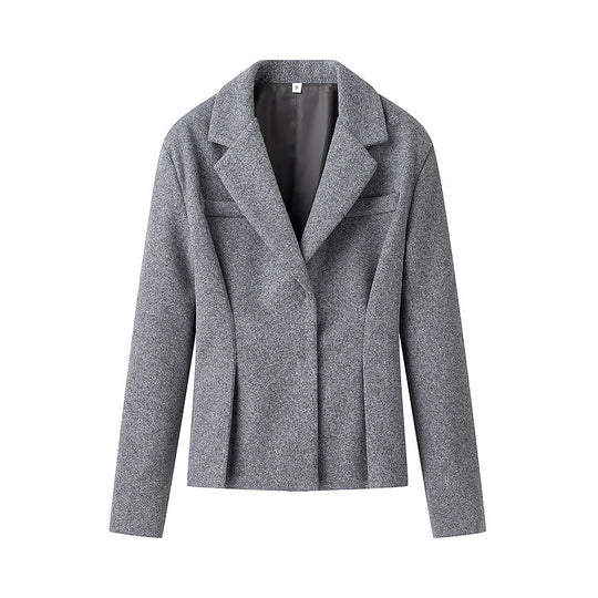 Damen Elegantes zweiteiliges Wollmix-Blazer- und Midirock-Set mit ausgestelltem Midirock Shop Nory