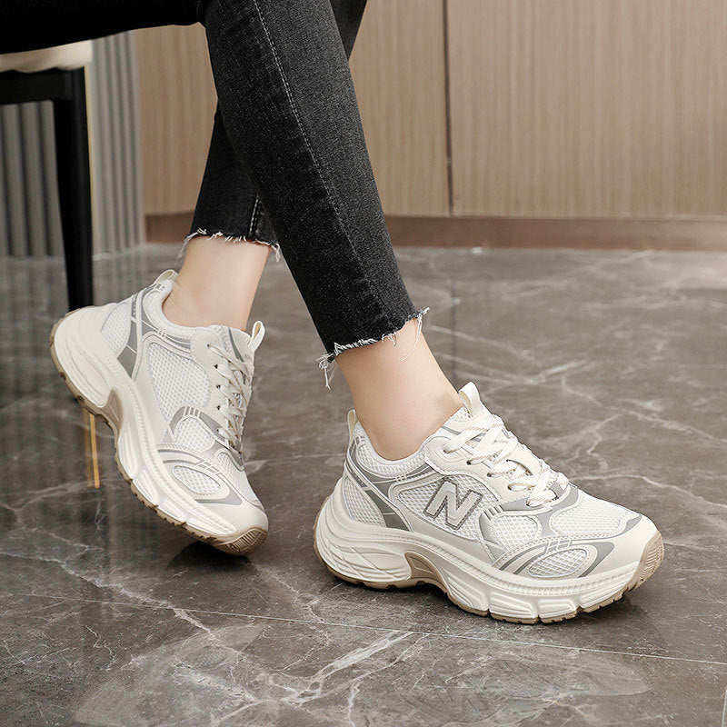 Damen Sportliche Laufschuhe mit atmungsaktivem Mesh-Obermaterial und dämpfender Sohle Shopnory