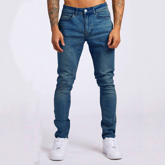 Herren Slim-Fit Jeans mit elastischem Komfortbund und modernen Details
