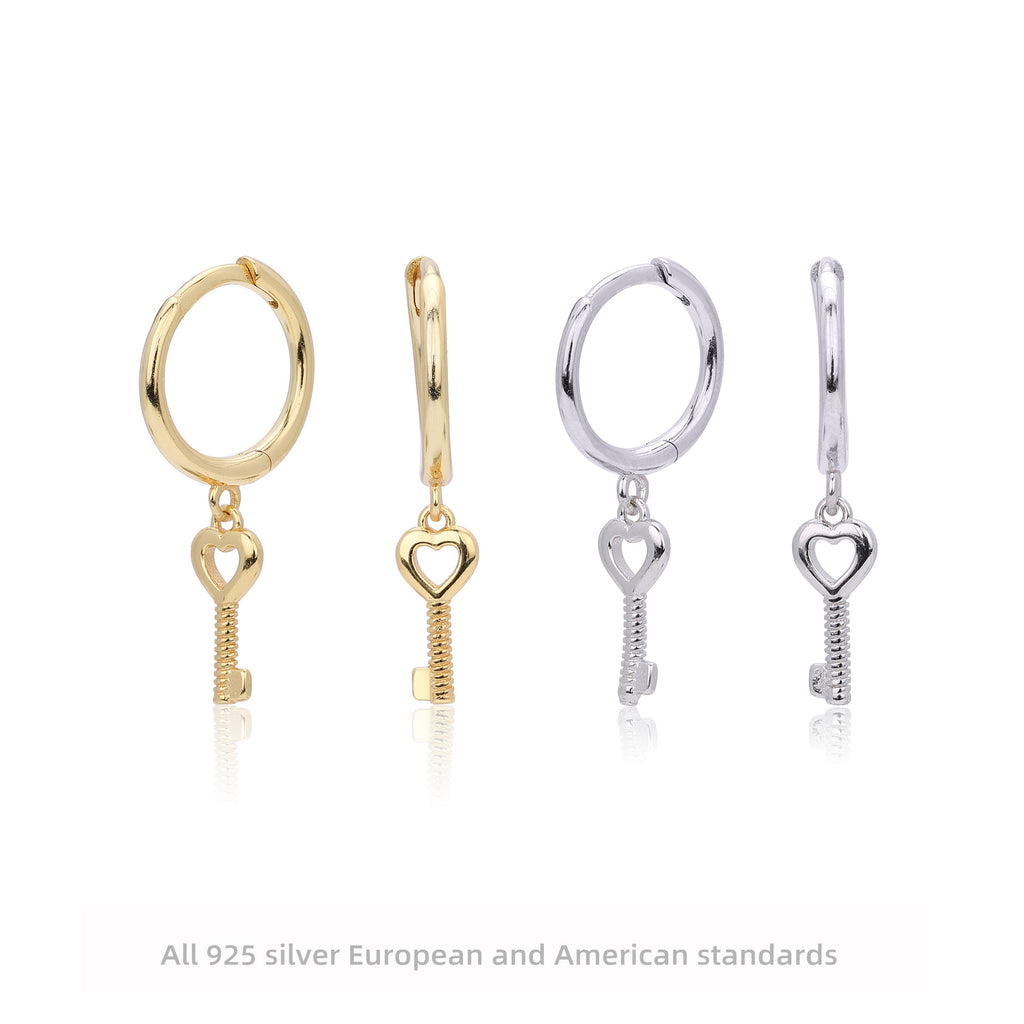 Damen Ohrhänger mit Schlüsselanhänger aus 925 Sterling Silber Shop Nory