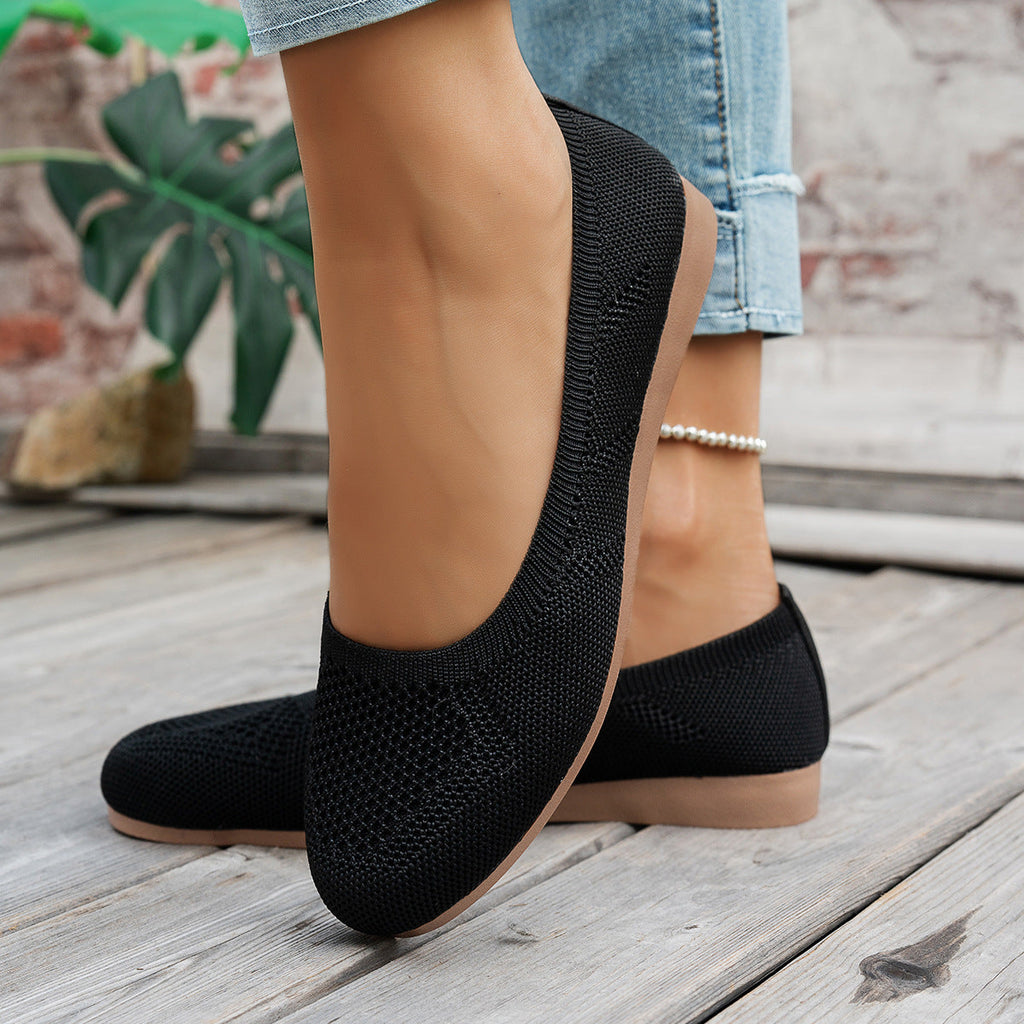 Damen atmungsaktive Ballerinas mit flexiblem Fußbett Shopnory