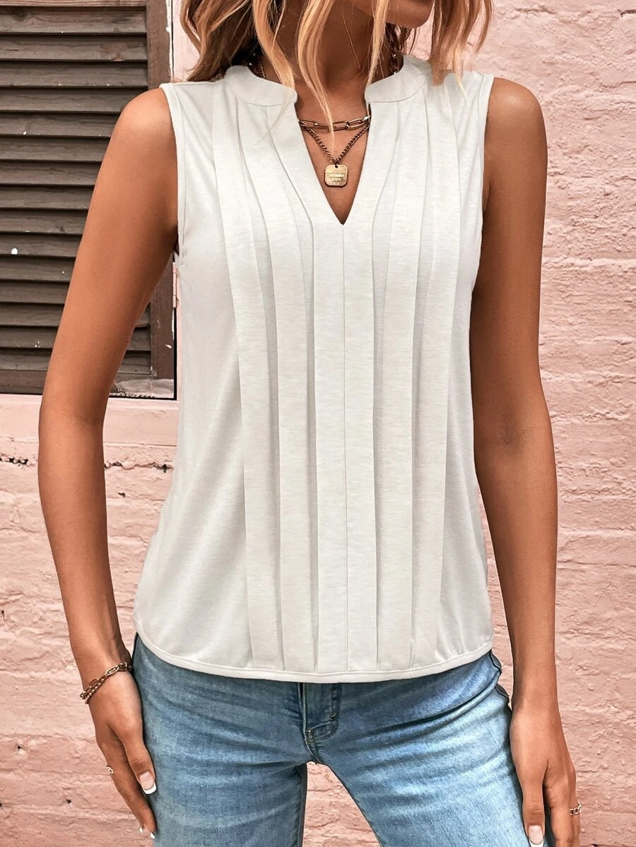 Damen elegante ärmellose Bluse