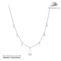 Damen Halskette mit zarten, hängenden Anhängern aus hochwertigem 925 Sterling Silber Shop Nory