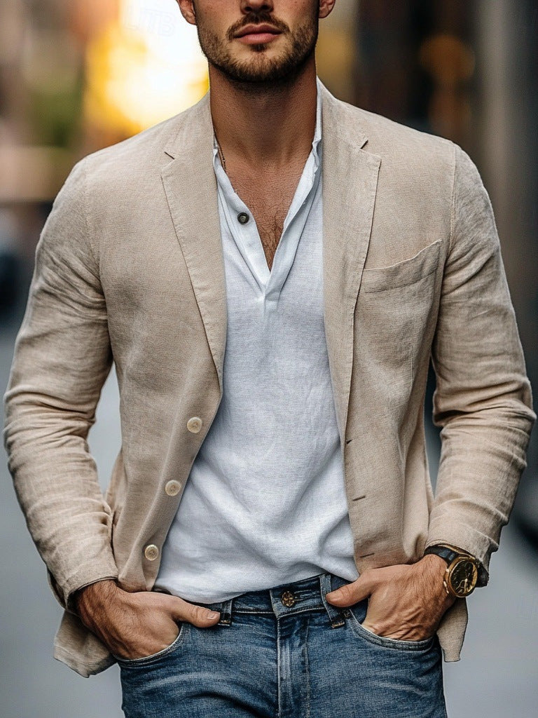 Herren lässiger Leinenblazer ShopNory