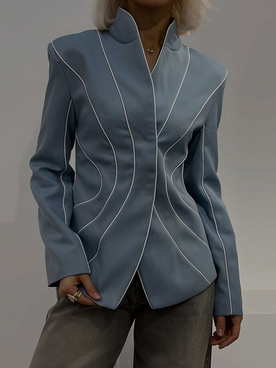 Damen Skulpturaler taillierter Blazer mit konturierenden Paspeln Shop Nory