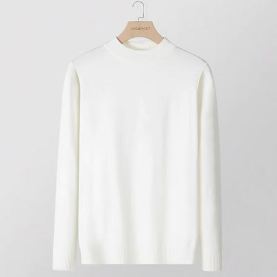 Damen Feinstrick-Stehkragenpullover aus Baumwollmix mit gerippten Bündchen Shop Nory