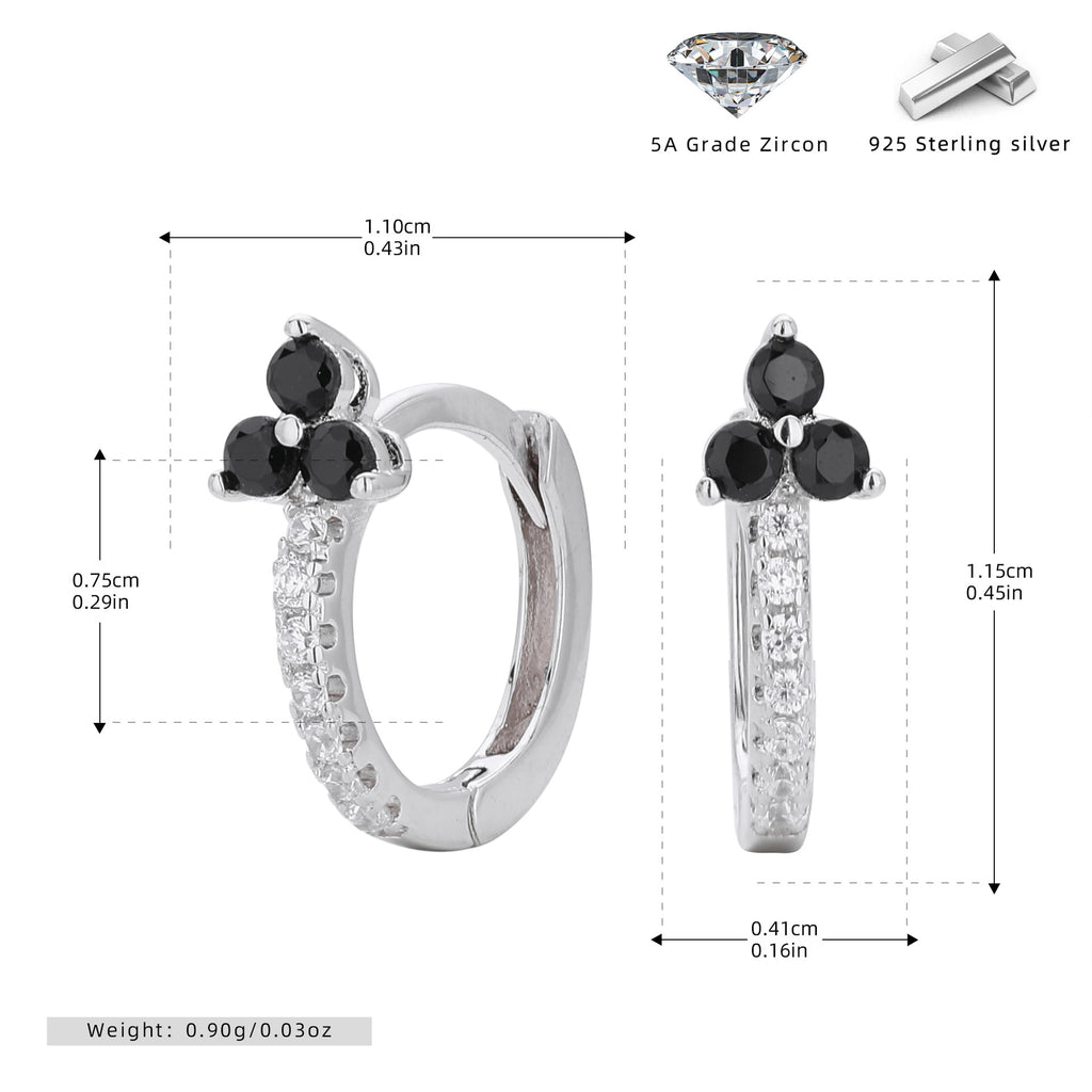 Damen Ohrhänger mit glitzerndem Zirkonmotiv und hochwertigem 925 Sterling Silber Shop Nory