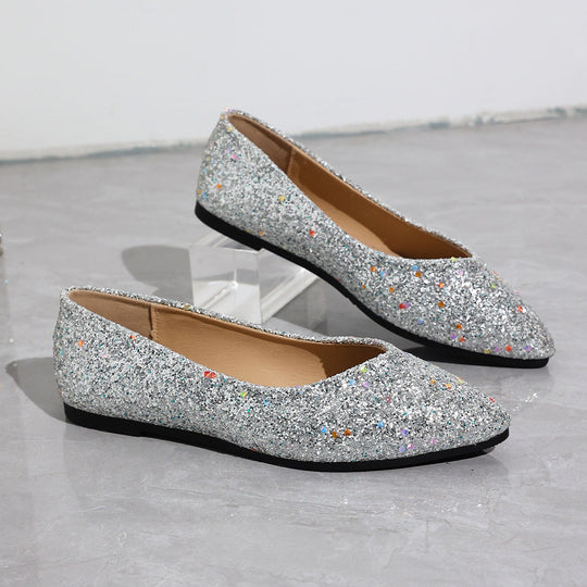 Damen Ballerinas mit funkelndem Glitzer und eleganter Silhouette