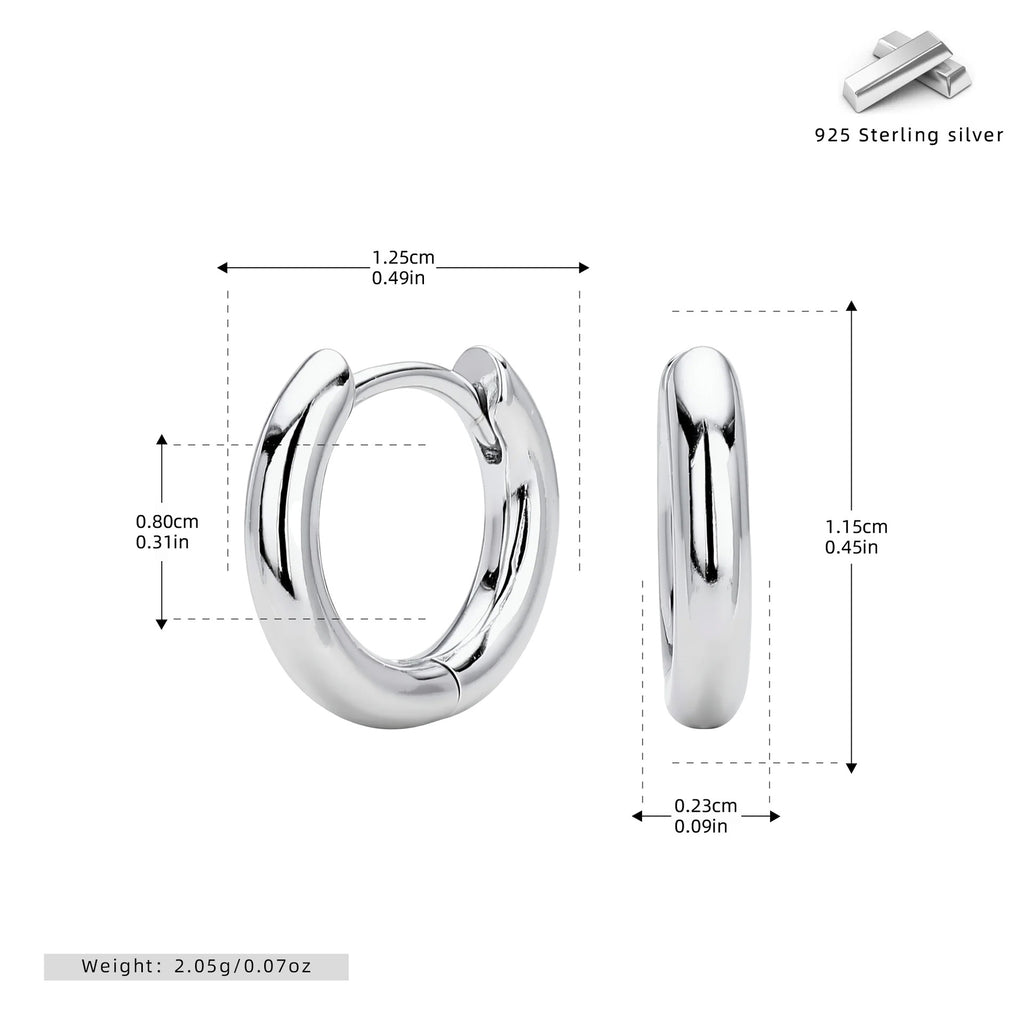 Damen Creolen mit zeitgenössischem Design aus hochwertigem 925 Sterling Silber Shop Nory