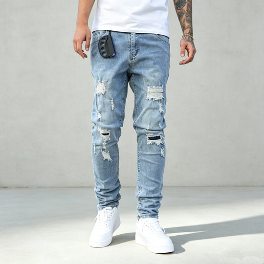 Herren Modische Ripped Denim Pants Shop Nory