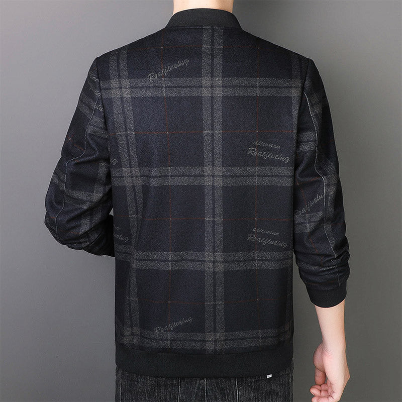 Herren Sportliche Karierte Bomberjacke Shop Nory