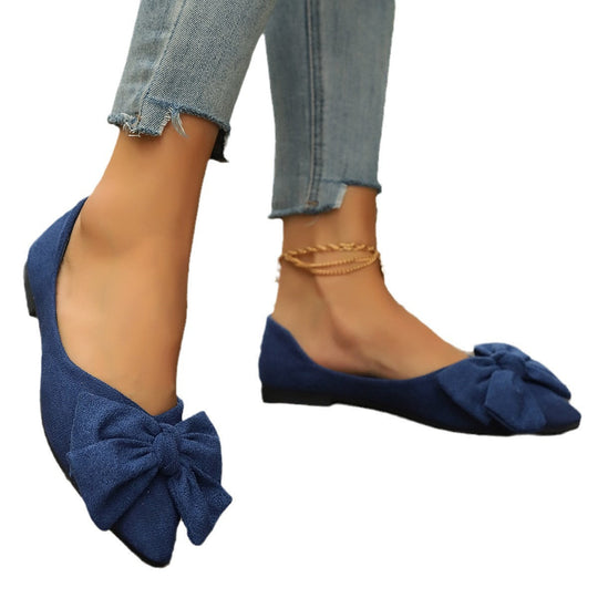 Damen Ballerinas mit großem Schleifen-Design und softem Obermaterial Shopnory