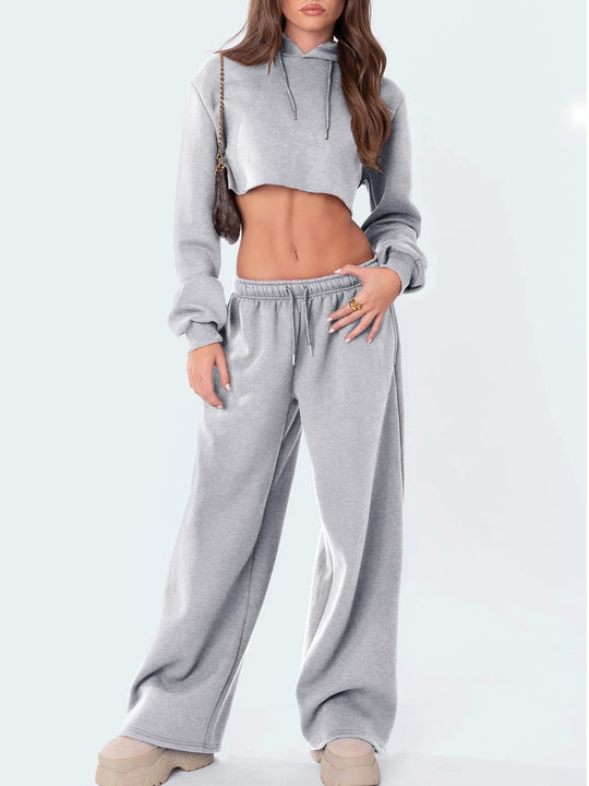 Damen nan relaxed-fit Wide‑Leg Sweatpants mit hohem Komfortbund Kordelzug und nahtverdeckten Eingrifftaschen Shop Nory