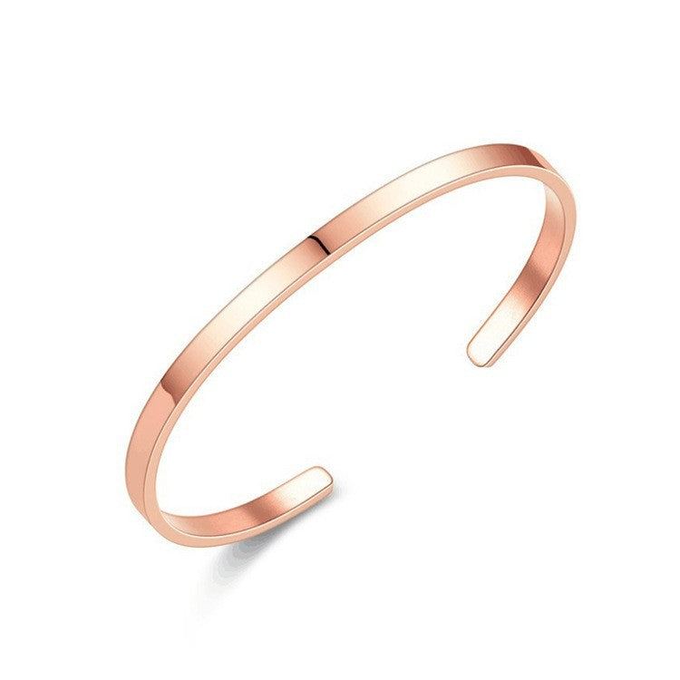 Damen Offener Armreif aus hochwertigem Edelstahl mit minimalistischer Struktur Shop Nory