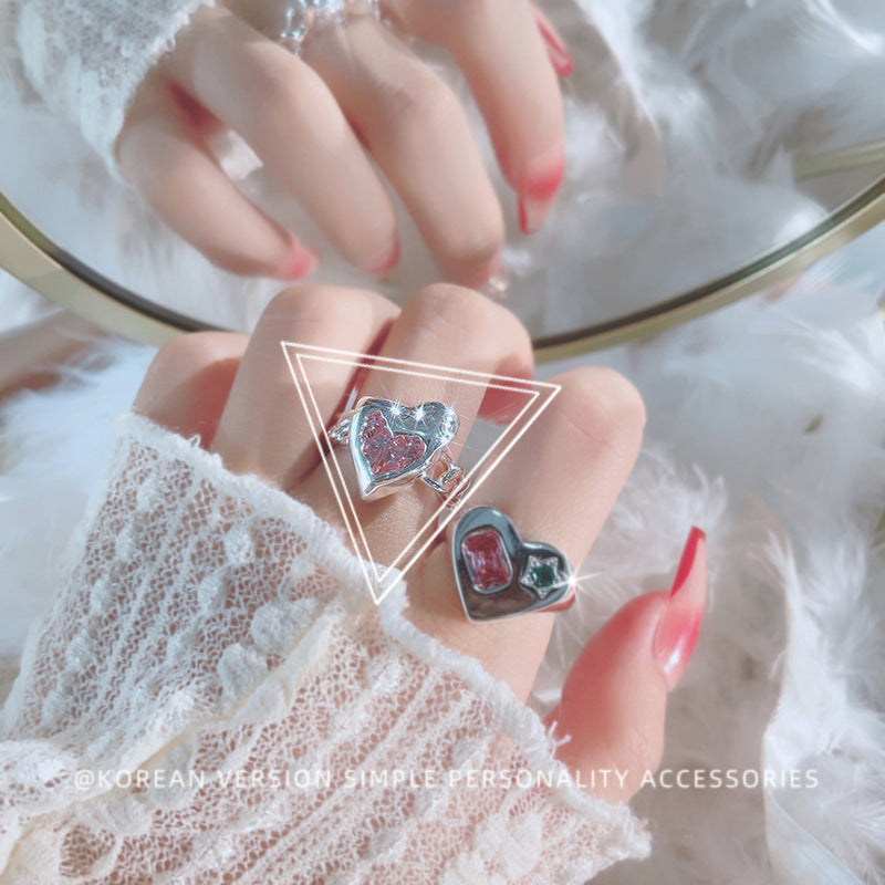 Damenring mit eleganter Zirkonia-Verkettung und filigranem Design Shop Nory