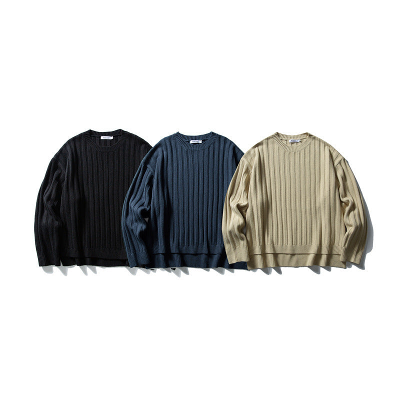 Unisex Grobstrick-Pullover mit breitem Rippmuster und weitem Schnitt Shop Nory