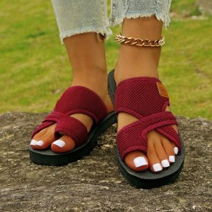 Damen Komfortable Freizeit-Sandalen mit elastischen Riemen