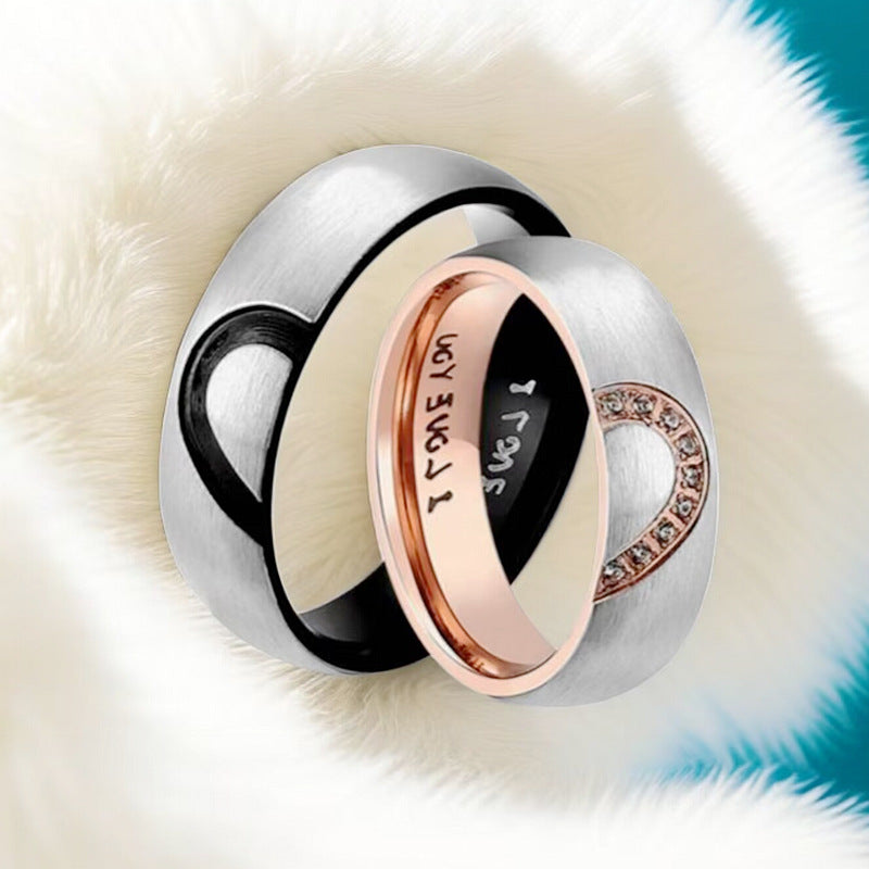 Herren Ring mit eingearbeitetem Herzmuster und funkelndem Zirkonia-Besatz Shop Nory