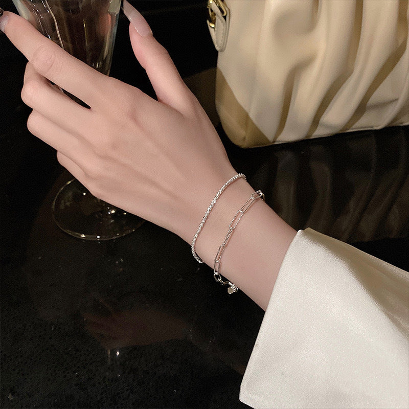 Damen Armband aus feinem Edelstahl mit funkelnden Zirkonia Shop Nory