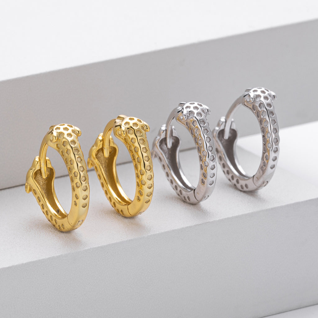 Damen Creolen im Schlangen-Design aus 925er Sterling Silber Shop Nory