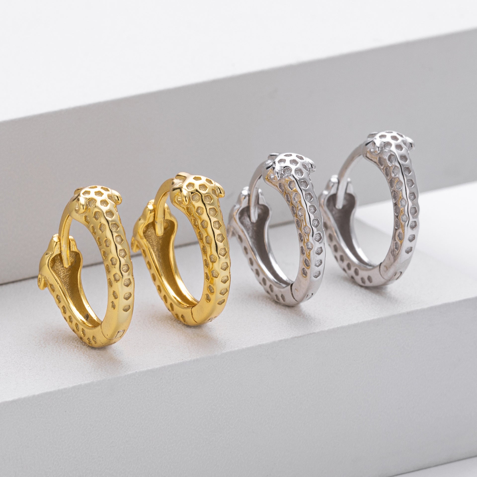 Damen Creolen im Schlangen-Design aus 925er Sterling Silber Shop Nory