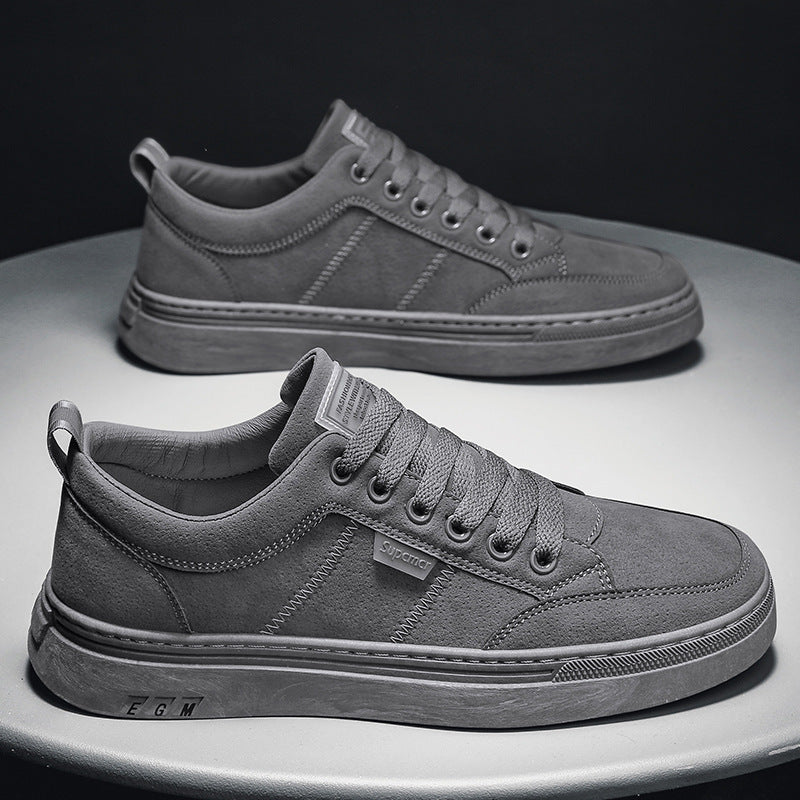 Herren Niedrige Velours‑Freizeit‑Sneaker mit gepolstertem Fersenkragen und dezenter Nahtstruktur Shopy Nory