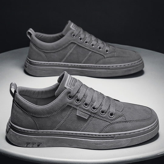 Herren Niedrige Velours‑Freizeit‑Sneaker mit gepolstertem Fersenkragen und dezenter Nahtstruktur Shopy Nory