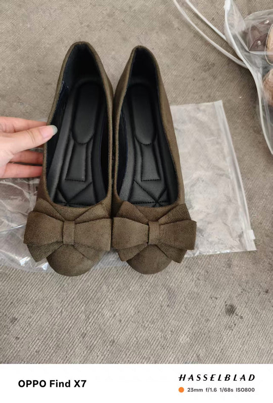 Damen Ballerinas mit modischem Schleifendetail