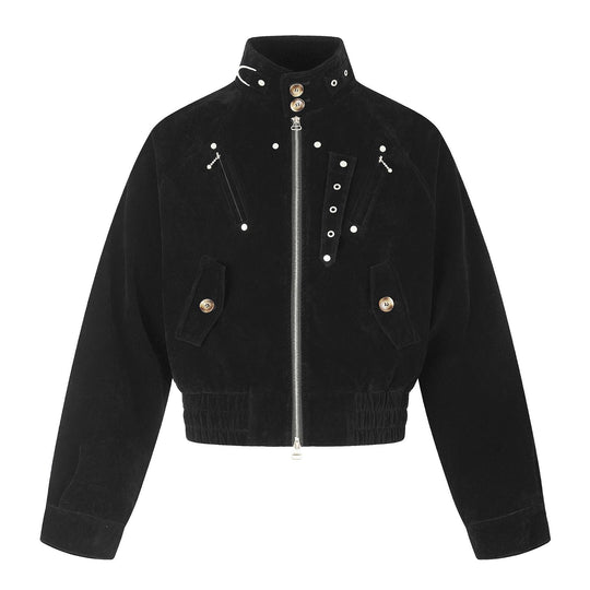 Herren Veloursleder‑Bomberjacke im Pilotenstil Shop Nory