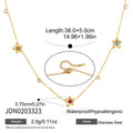Damen Halskette mit floralen Anhängern und hypoallergener Edelstahlverarbeitung Shop Nory