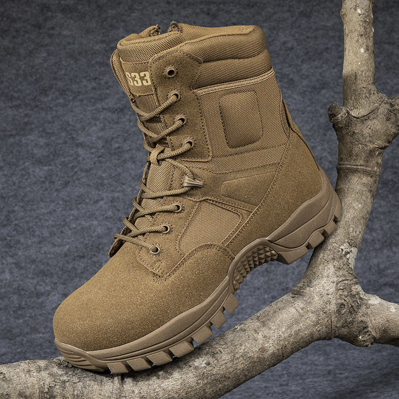 Herren taktische Stiefel mit hohem Knöchelschutz und rutschfester Sohle