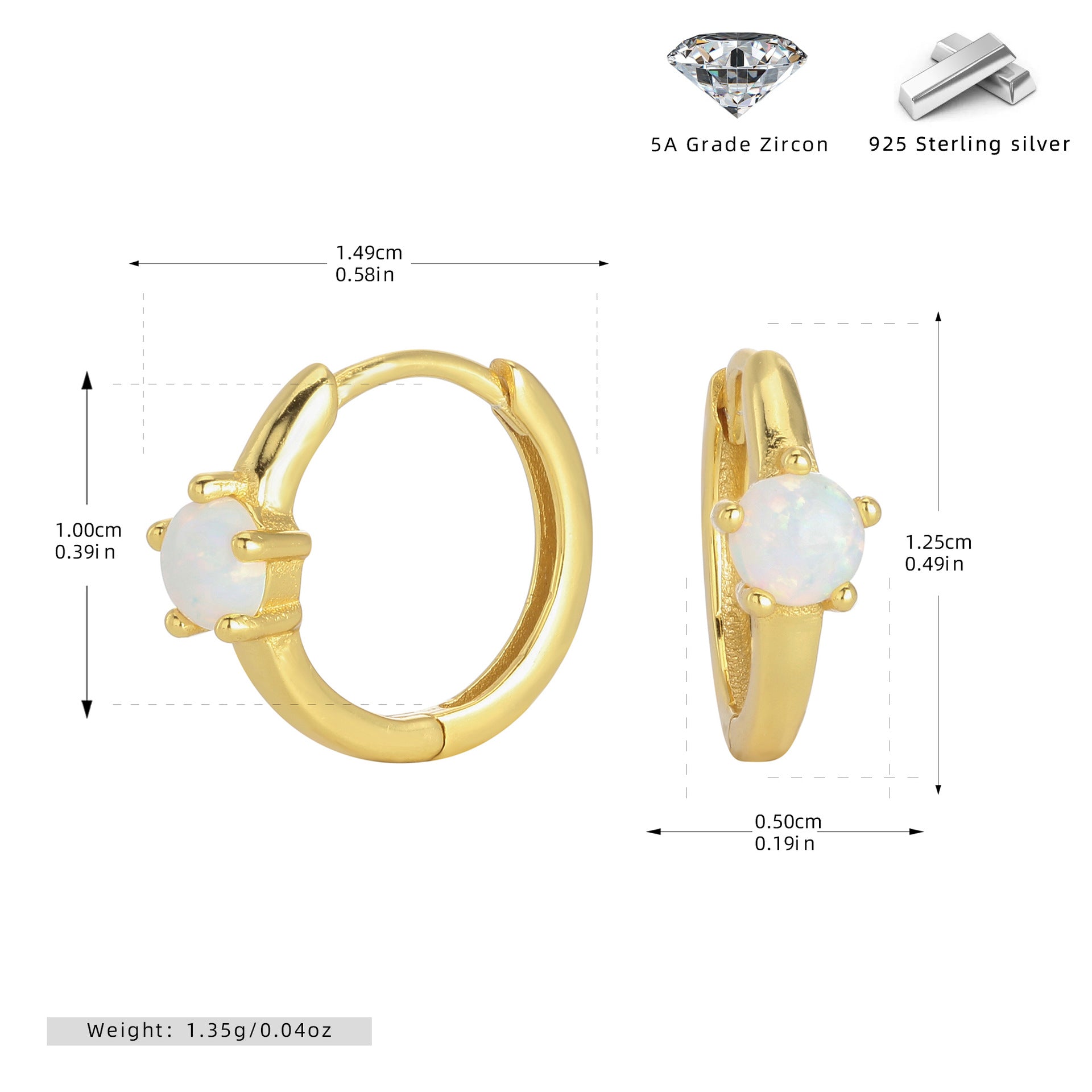 Damen Ohrhänger mit funkelndem Opal und edlem 925 Sterling Silber Shop Nory
