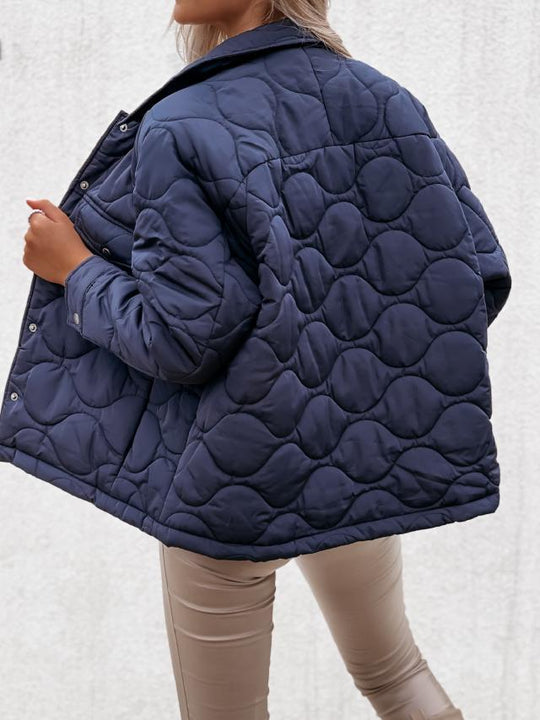 Damen gesteppte Übergangsjacke mit trendigem Oversized-Schnitt