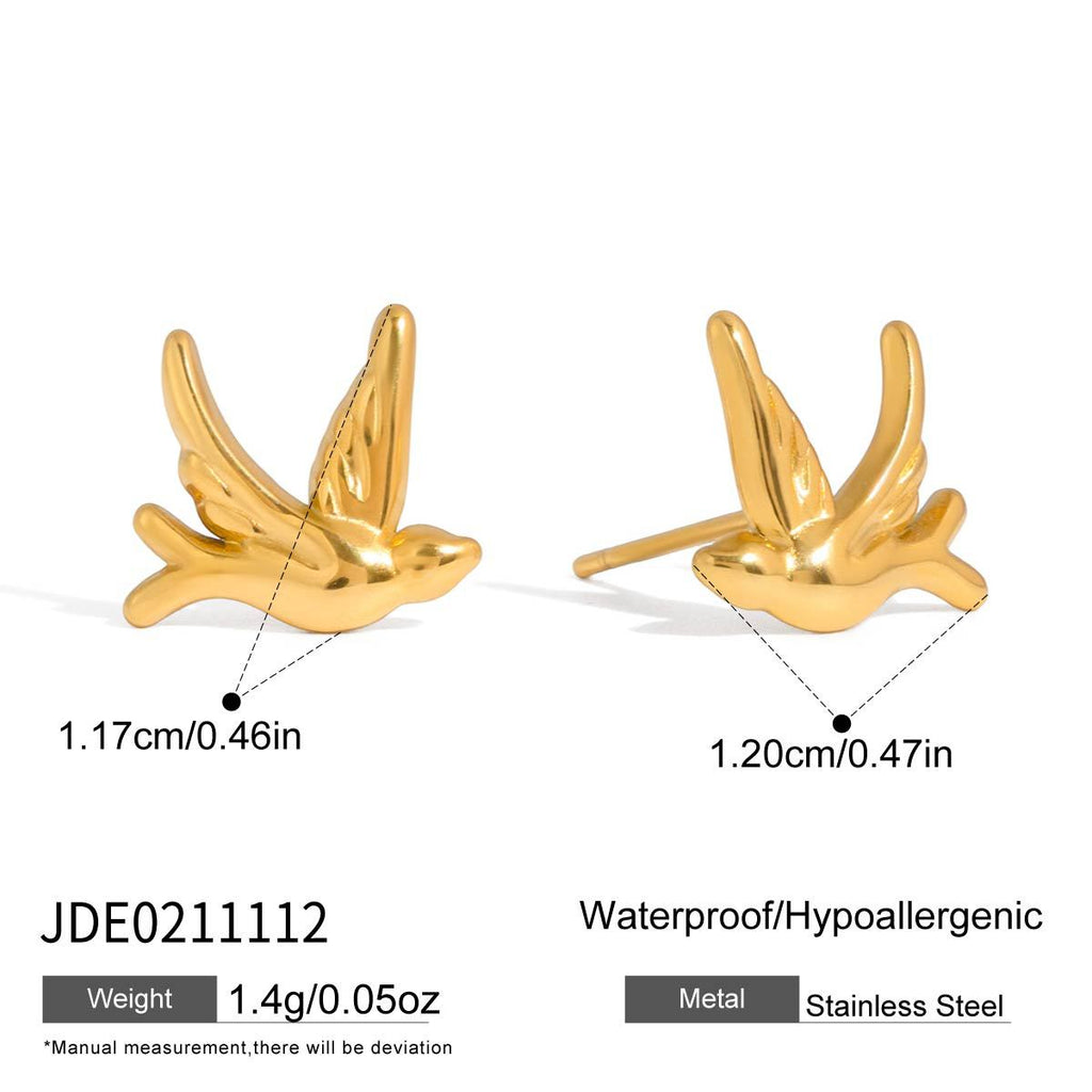 Damen Halskette mit Anhänger im eleganten Vogel-Design aus hypoallergenem Edelstahl Shop Nory