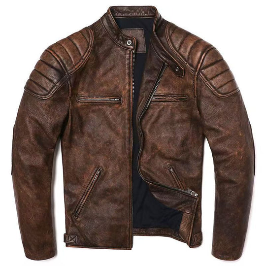 Herren Lederjacke im Fieldjacken-Schnitt mit aufgesetzten Brusttaschen Shop Nory