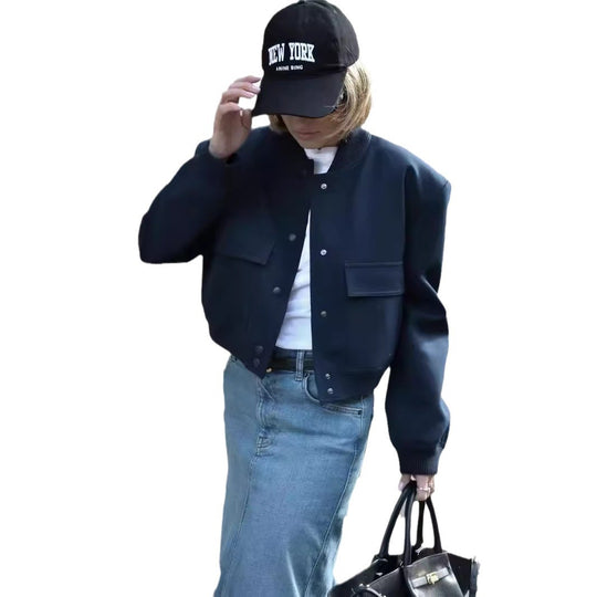 Damen Kurzjacke im Bomberstil mit Leoparden‑Fauxfell und Rippbündchen Shop Nory