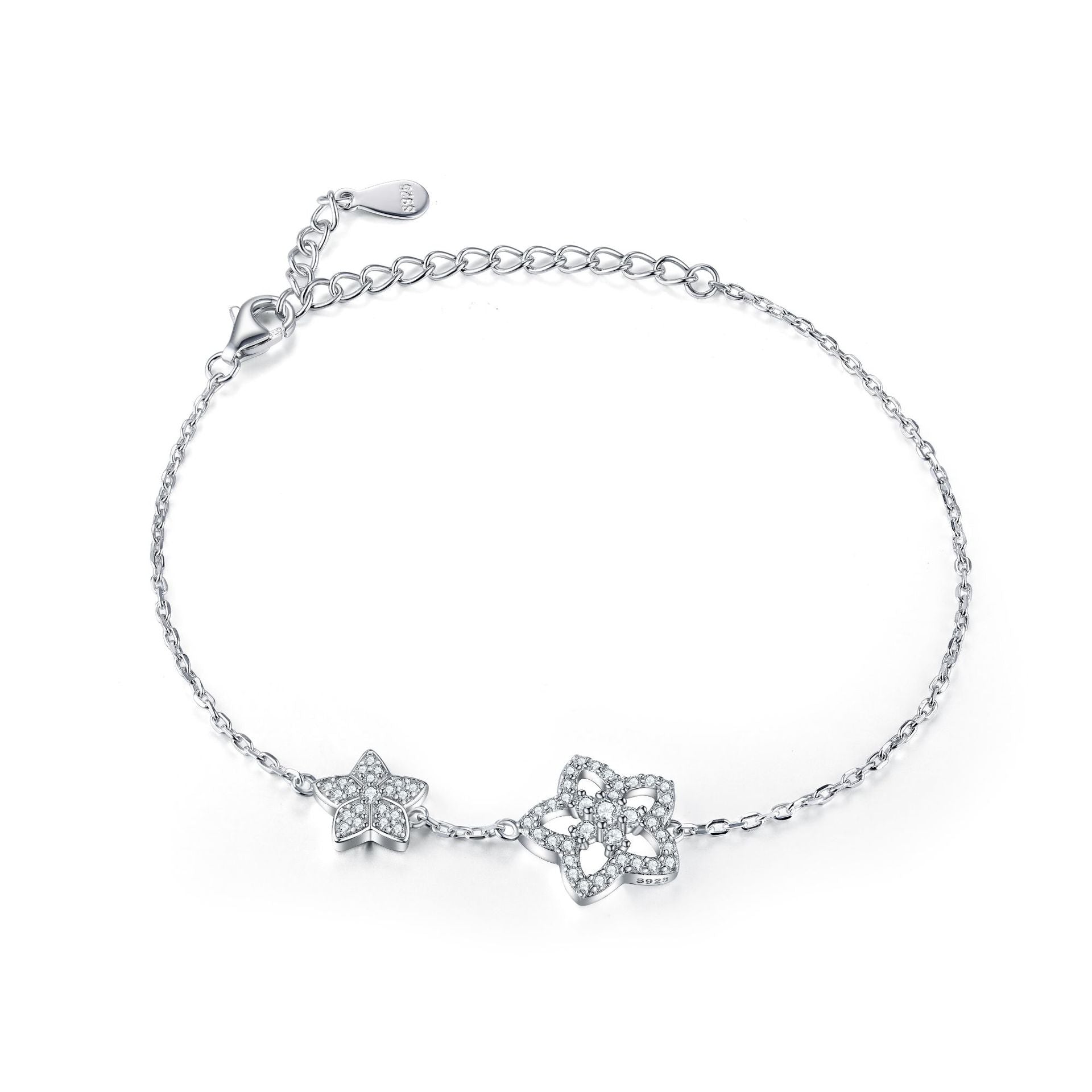Damen feines Armband mit floralen Zirkonia-Akzenten Shop Nory