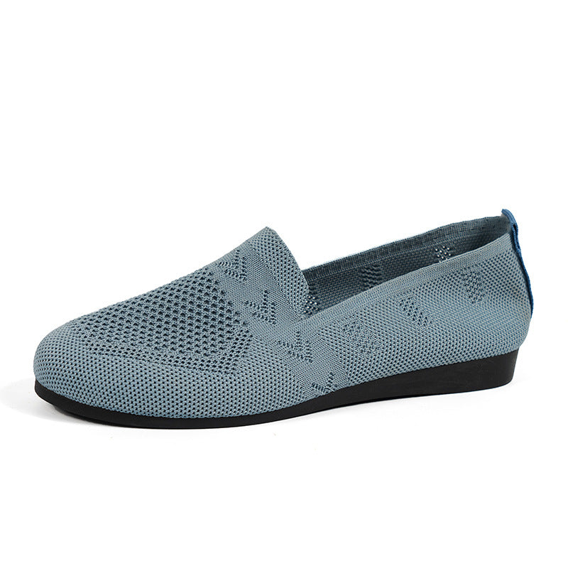 Damen Atmungsaktive Slip-On Sneakers mit flexiblem Strickdesign
