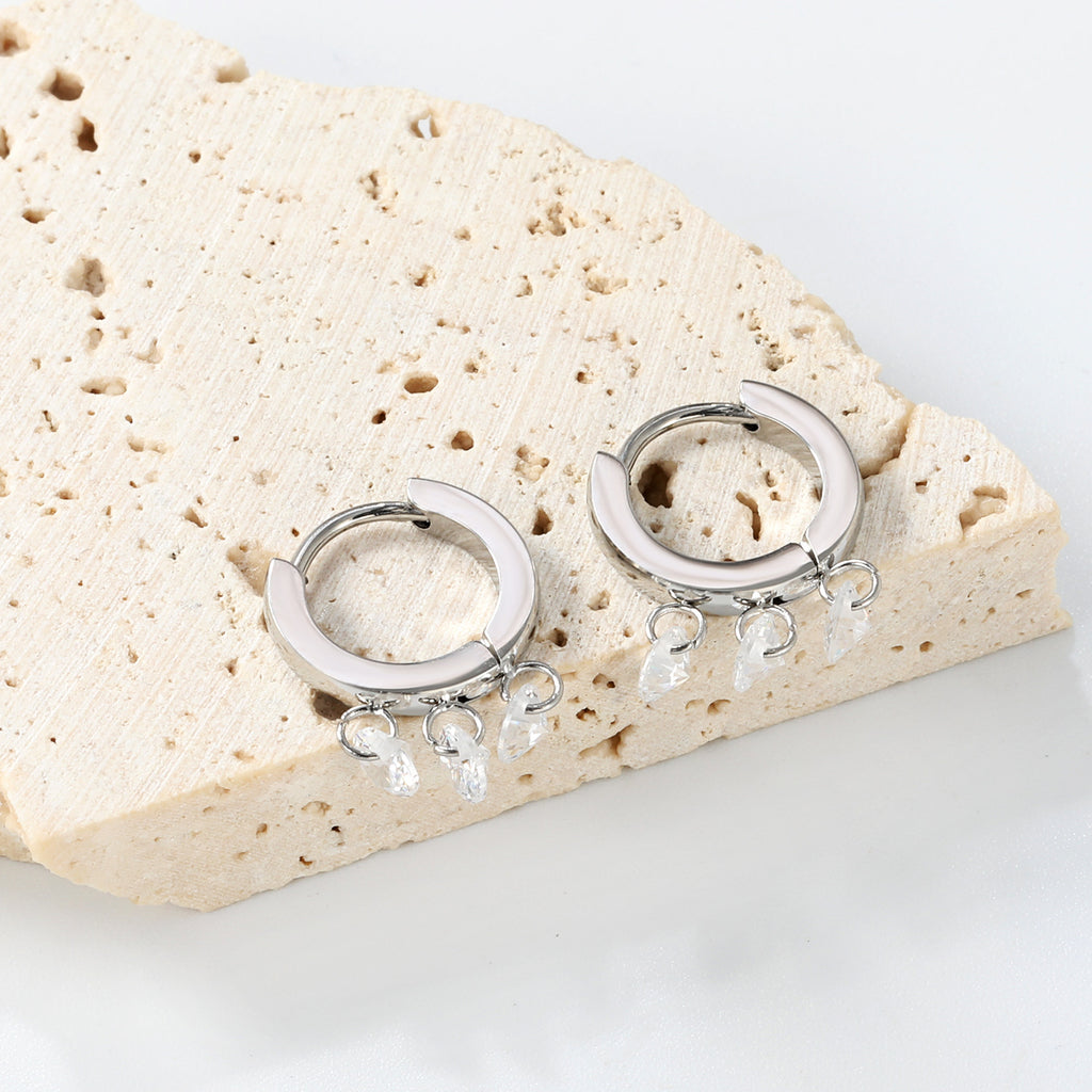 Damen Hängende Ohrringe mit glitzernden Kristallen Shop Nory
