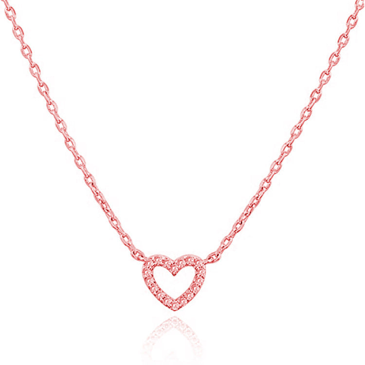 Damen Halskette mit funkelndem Herzanhänger aus hochwertigem Edelstahl Shop Nory
