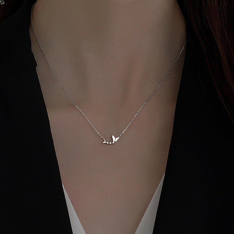 Damen filigrane Halskette mit zartem Vogelmotiv Shop Nory