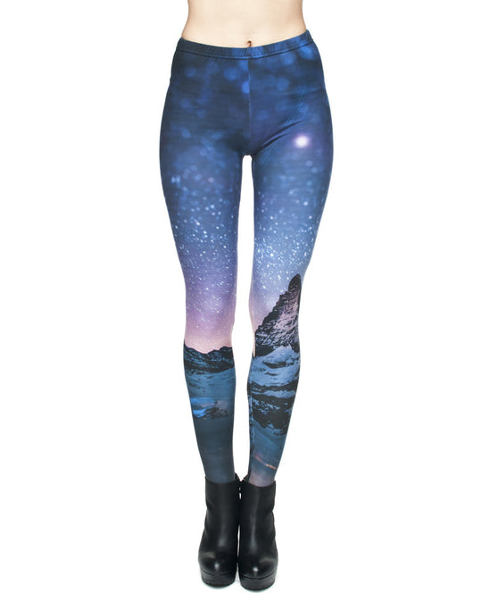 Damen Leggings mit Einhorn-Print, Verlaufsmuster und hohem Komfortbund Shopy Nory