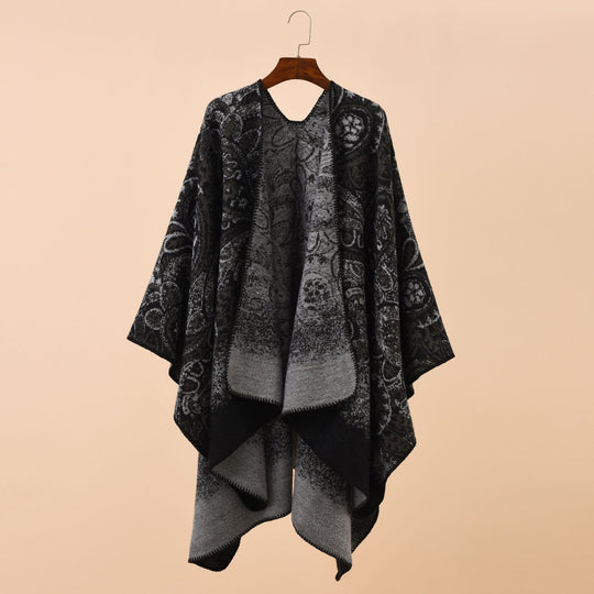 Damen Jacquard Poncho mit Paisley‑Muster Shop Nory
